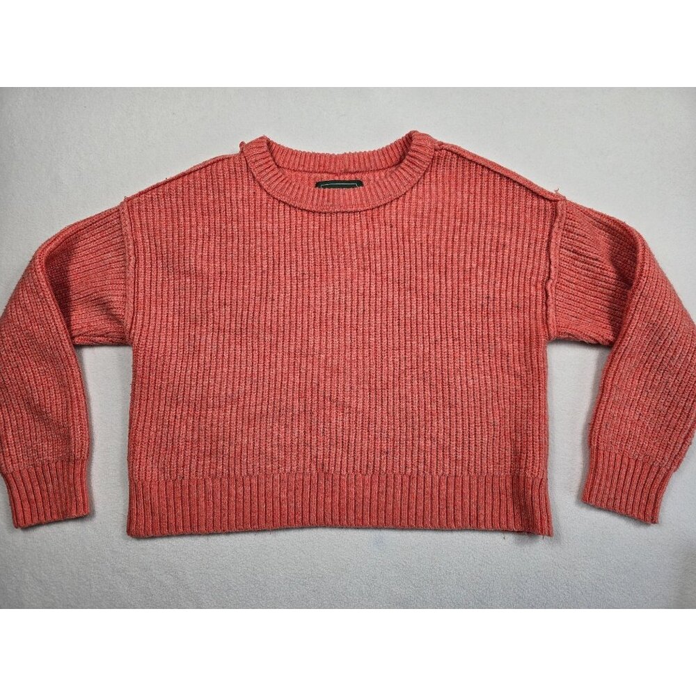 Vintage American Eagle Womens Coral Ribbed Knit Sweater Size M